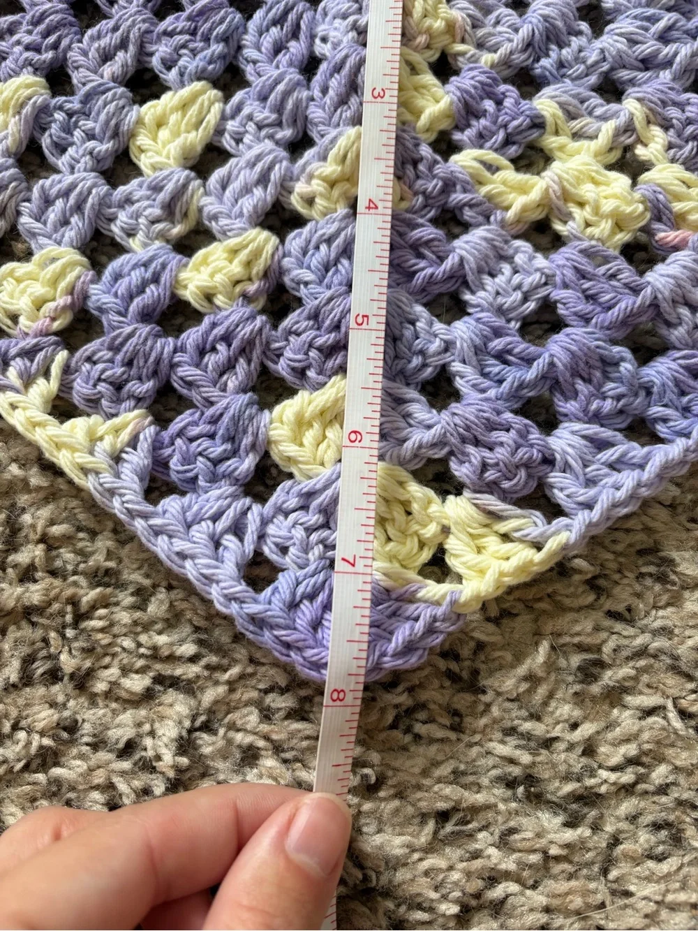 Handmade granny stitch bandana
